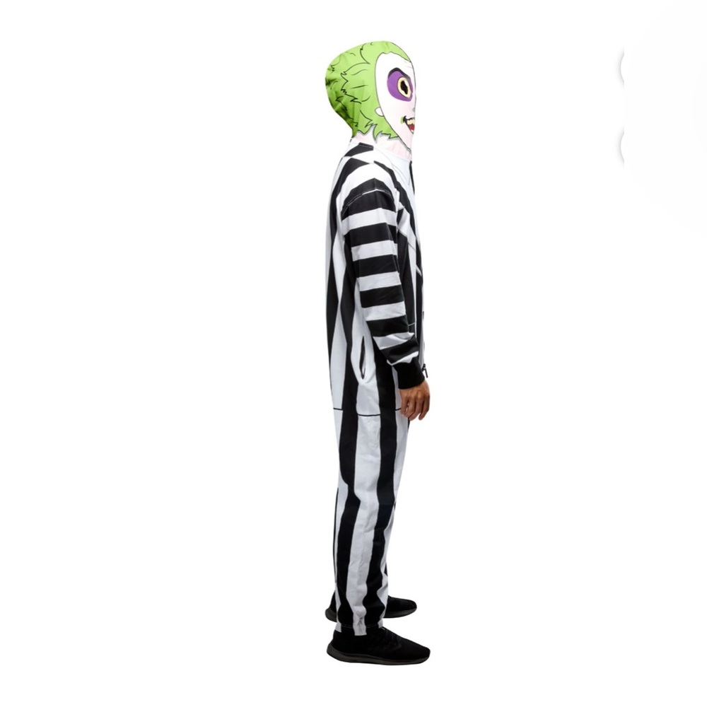 NEW Rubie's zipster mask-up Beetlejuice jumpsuit costume men’s XL costume - Picture 2 of 8